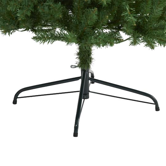 8ft. Pre-Lit Green Mountain Pine Artificial Christmas Tree, Clear LED Lights